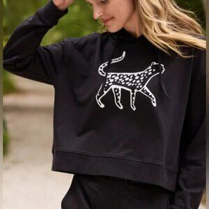 PRINTFRESH Downtime Hoodie Cropped Sweatshirt Medium NWT